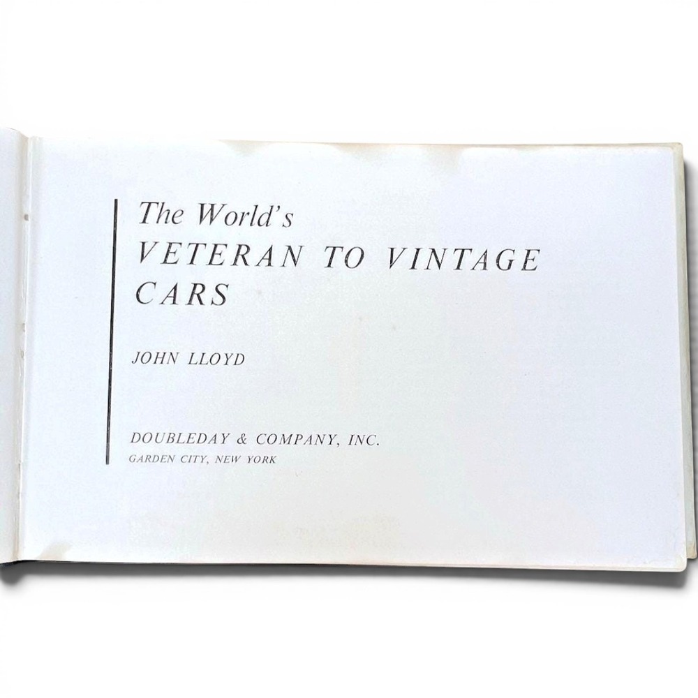 Book The Worlds Veteran to Vintage Cars Doubleday Hardcover 1960s Classic Decor - Picture 6 of 10